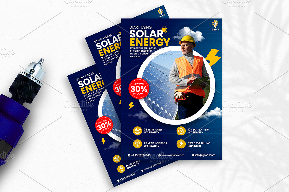 09 Solar Panel Flyer Template, a Flyer Template by aliakram (Photo 4 of 10)