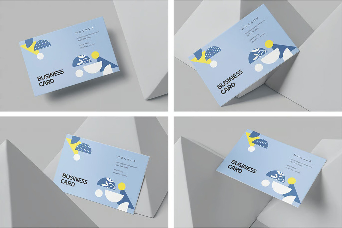 Europe Size Business Card Mockups, an Advertising Mockup by megostudi0 (Photo 1 of 6)