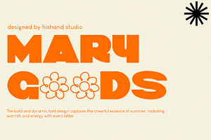 MARY GOODS Sans Serif Font