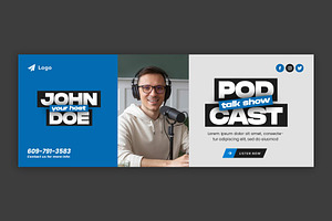 Podcaster Facebook Cover, a Social Media Template by Saman Osama