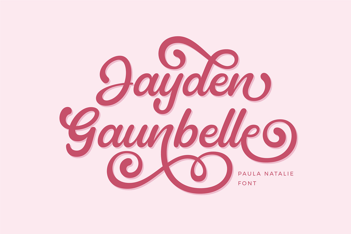 Paula Natalie - Playful Script Font, a Font by Grezline Studio (Photo 7 of 10)