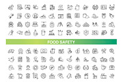 Set of outline food safety icons, a Food Illustration by Tettygreen (Thumbnail 1 of 3)