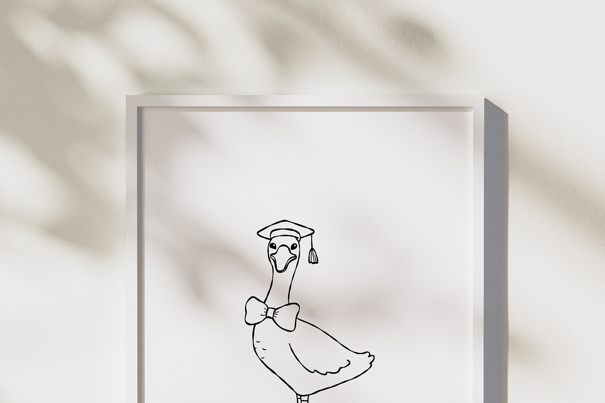Spring Goose School Outline SVG, an Education Illustration by TitaLivingArt (Photo 8 of 9)