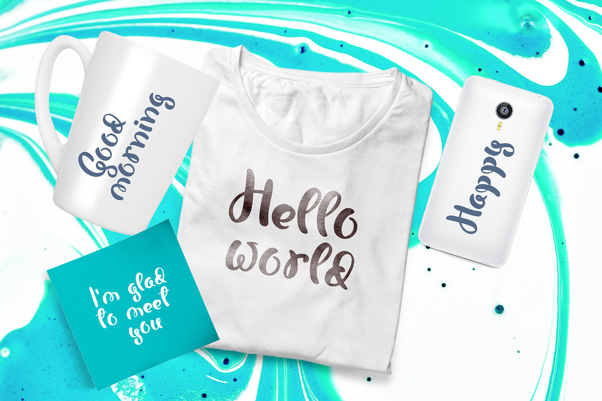 Bonjour Hand Drawn Font preview 7