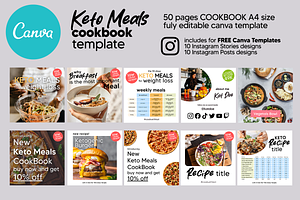 Canva Keto Recipes Cookbook Template