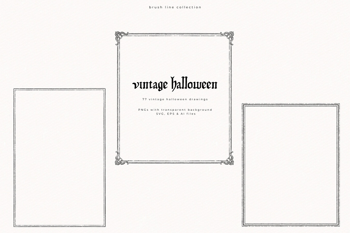 Vintage Halloween Drawings, a Seasonal Illustration by PeDe Designs (Photo 12 of 12)