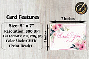 Elegant Floral Thank You Card –7x5, a Card Template by Print Haven (Thumbnail 5 of 5)
