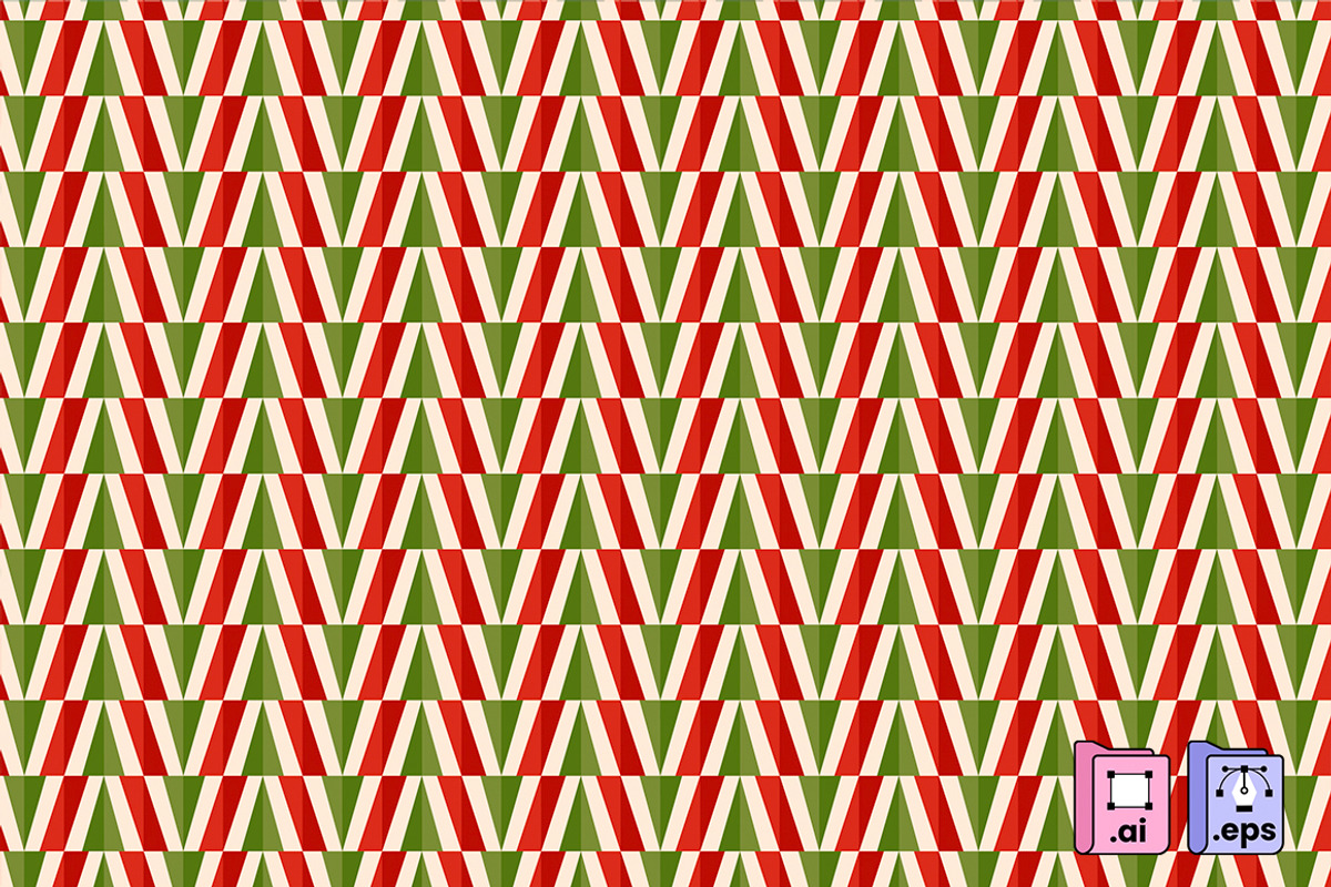 Holiday Geometric Festive Pattern, a Pattern Graphic by MISS CHATZ (Photo 2 of 3)