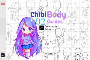 Procreate Chibi Body Guides Poses