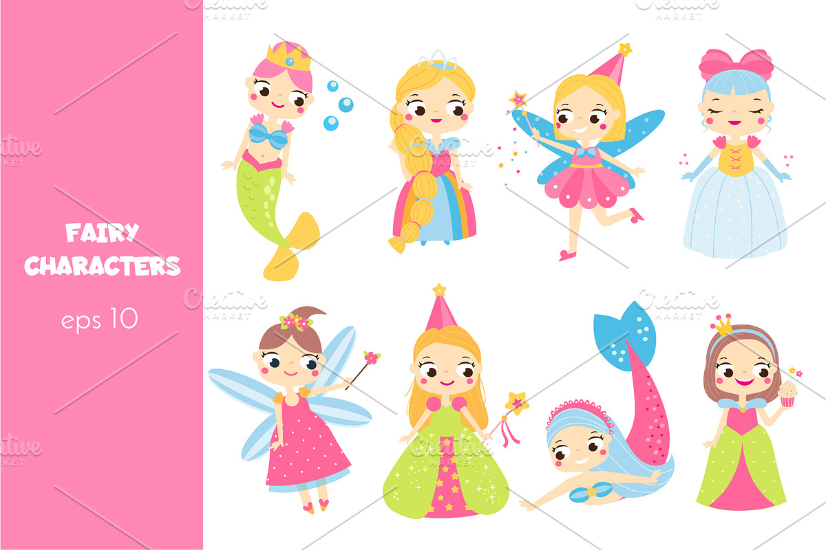 mermaids, princesses and fairies, a Graphic by Bunny's Little Shop