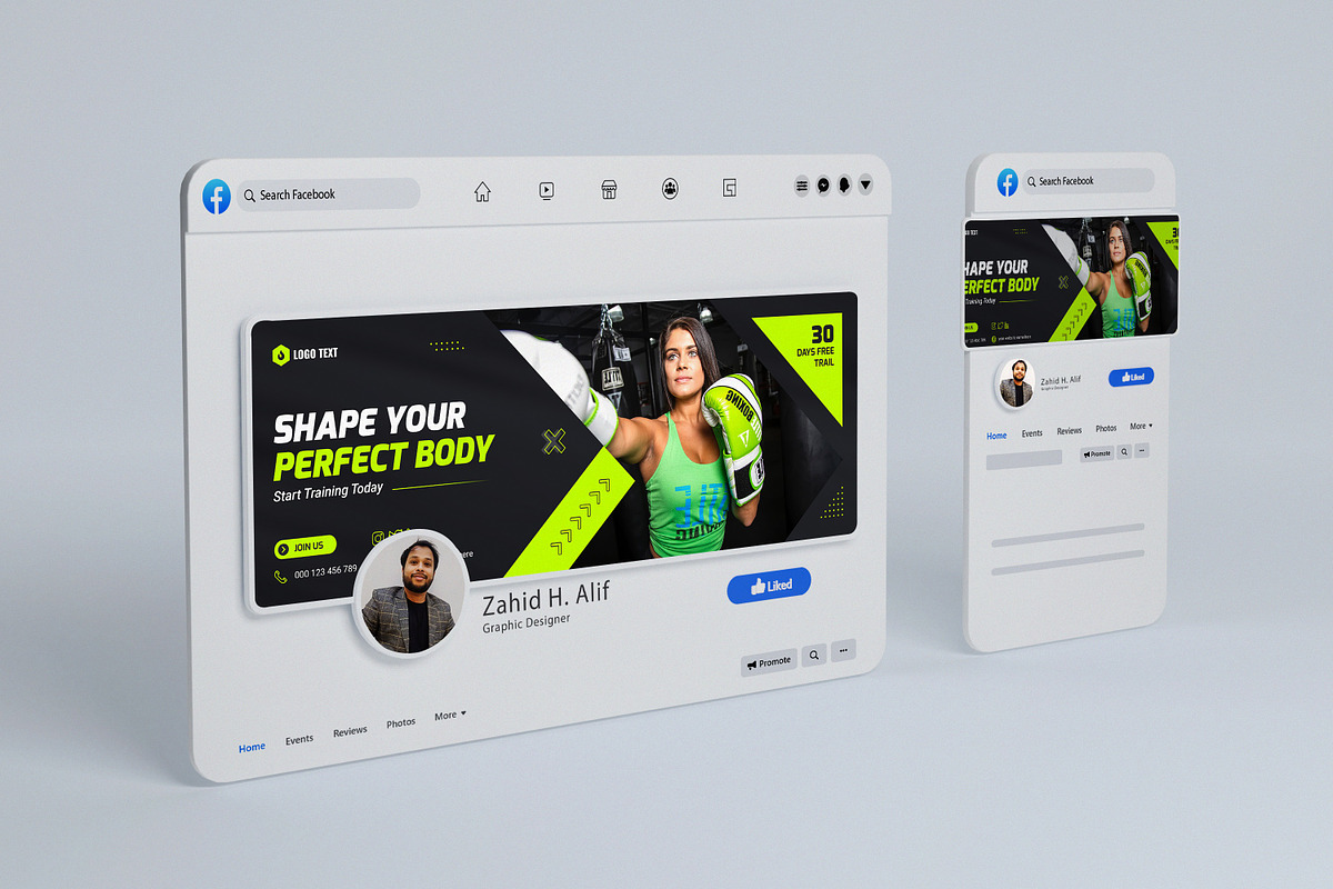 Social Media Facebook Cover Banner, a Social Media Template by zahidhossainalif (Photo 2 of 2)