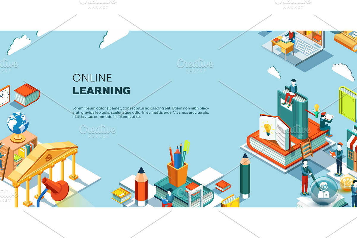 Online learning education concept, an Education Illustration by Yayasya (Photo 1 of 3)