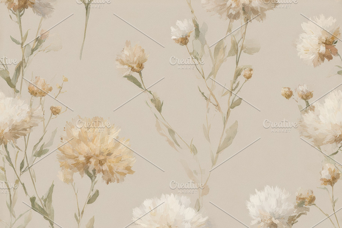 Delicate Botanical Seamless Pattern, a Pattern Graphic by Virgo Studio