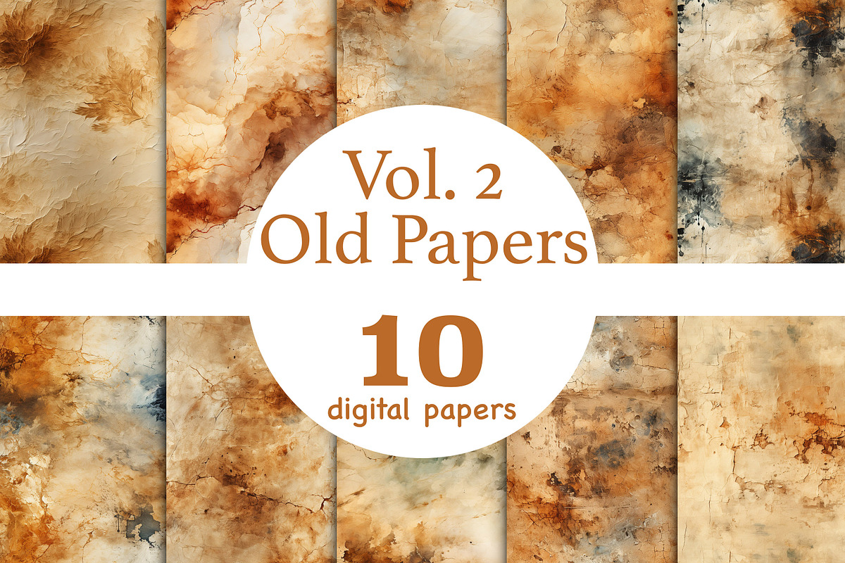 Old Paper Backgrounds | Distressed, a Pattern Graphic by GlamArtZhanna (Photo 1 of 3)