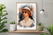 Abstract Portrait Watercolor Art, an Action Add-On by Photoshop Action (Thumbnail 7 of 21)