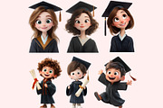 Graduation Clipart PNG Bundle, a Graphic by M9 Design (Thumbnail 4 of 6)