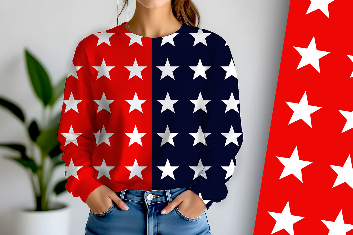 Patriotic Stars Red White and Blue, a Background Graphic by Sharon Schwalbe (Photo 2 of 6)