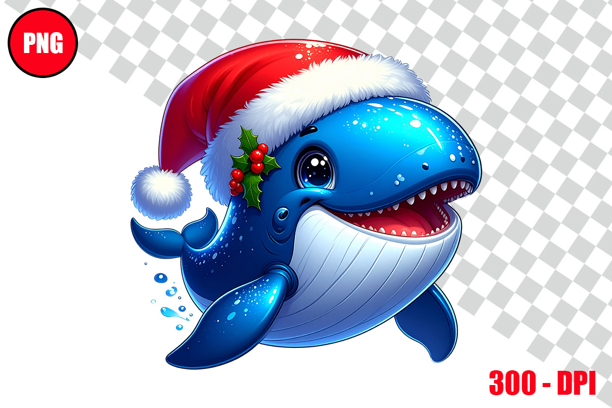 Christmas Whale Clipart Bundle Files, an Animal Illustration by taramija (Photo 15 of 26)