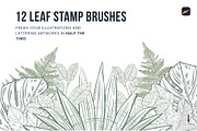 120 Floral Procreate Stamp Brushes, a Brush Add-On by Riveros Illustration (Thumbnail 7 of 13)