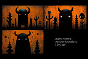 Quirky Horned Monster, an Animal Illustration by StockVerse Creative (Thumbnail 1 of 4)