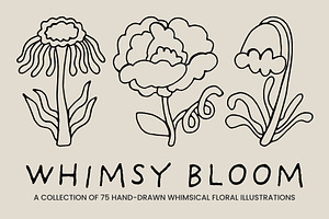 Whimsy Bloom: 75 Flowers Collection, an Object Illustration by Veyla