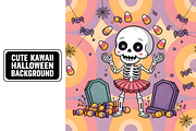 Cute Kawaii Halloween Background, a Background Graphic by Coco Bloom (Thumbnail 5 of 8)