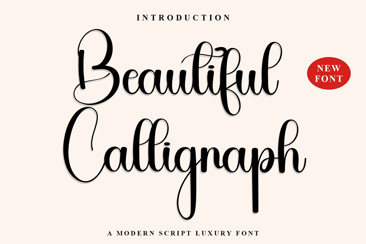 Beautiful Calligraph, a Handwritten Font by InermediaSTUDIO (Photo 1 of 8)