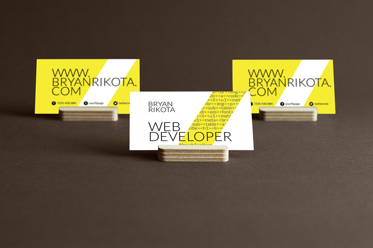 Web Developer - Business Card 71, a Business Card Template by Cooledition