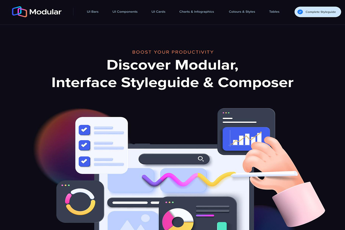 Modular - UI Styleguide & Composer, an UI Kit Template by Creative Perspective (Photo 8 of 8)