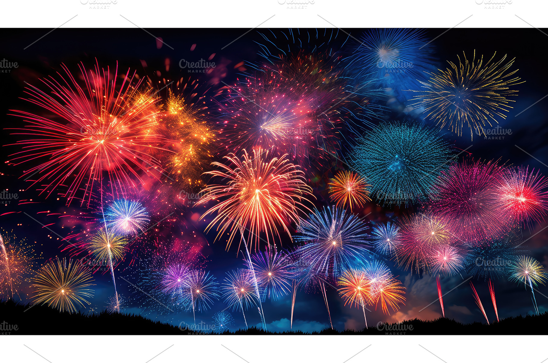 pyrotechnics holiday fireworks ai, a Holiday Photo by pikepicture