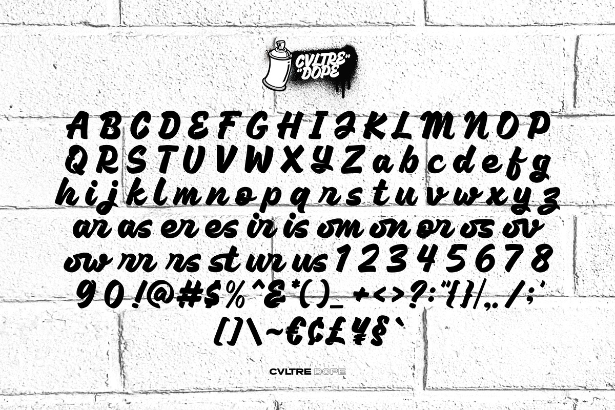 Cvltre Dope - Funky Brush Font, a Script Font by ikiiko (Photo 6 of 7)