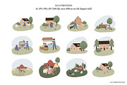 farm life clipart - ai, png, svg, an Animal Illustration by LyubovZaytseva (Thumbnail 9 of 19)