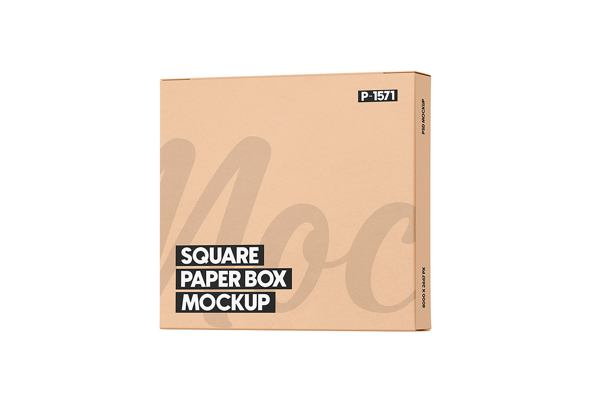 Kraft Square Box Mockup, a Packaging Mockup by Ram Studio (Photo 8 of 14)