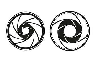 Two Camera Aperture Icons, an Object Graphic by Billah Hub