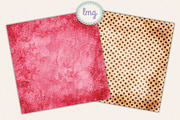 Pink and Brown Scrapbook Paper, a Pattern Graphic by Lavender Mint Graphics (Thumbnail 2 of 6)