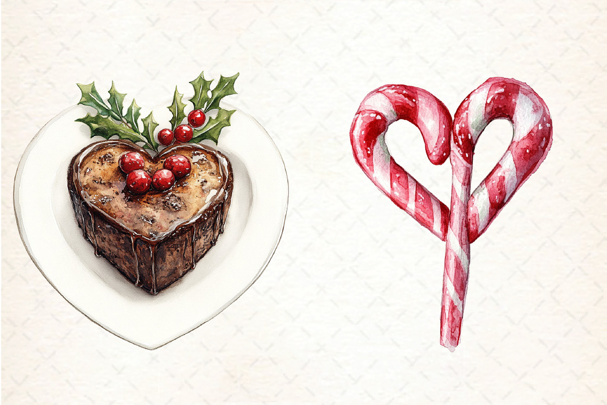 Grateful Heart Christmas Clipart, an Illustration by DreamCafeArt (Photo 5 of 5)
