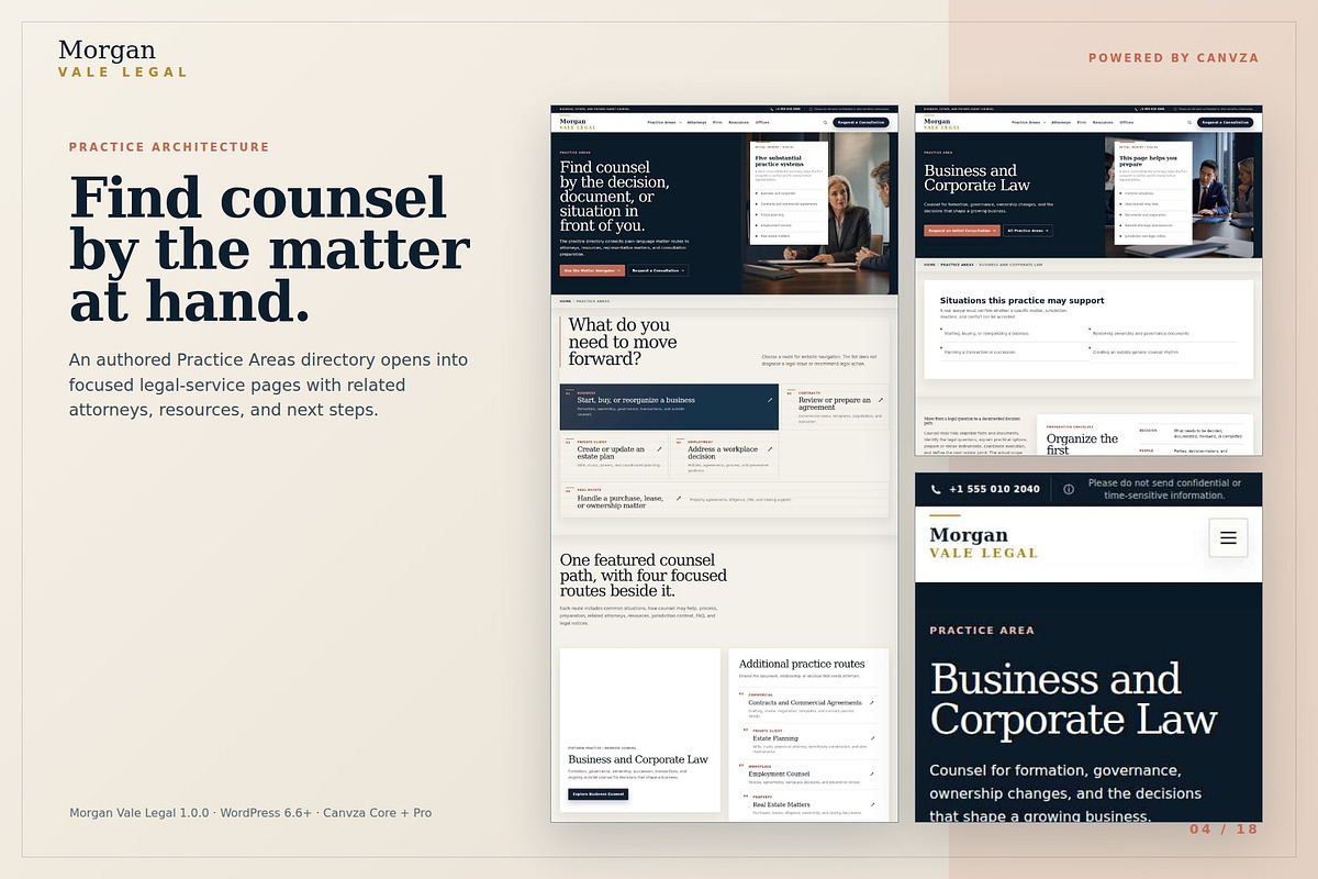 Morgan Vale Legal WordPress Theme, a WordPress Template by Fixstable Studio (Photo 4 of 17)