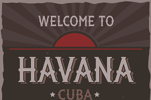 Vintage Label Typeface Havana