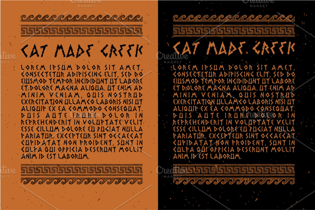 Greek font preview 2