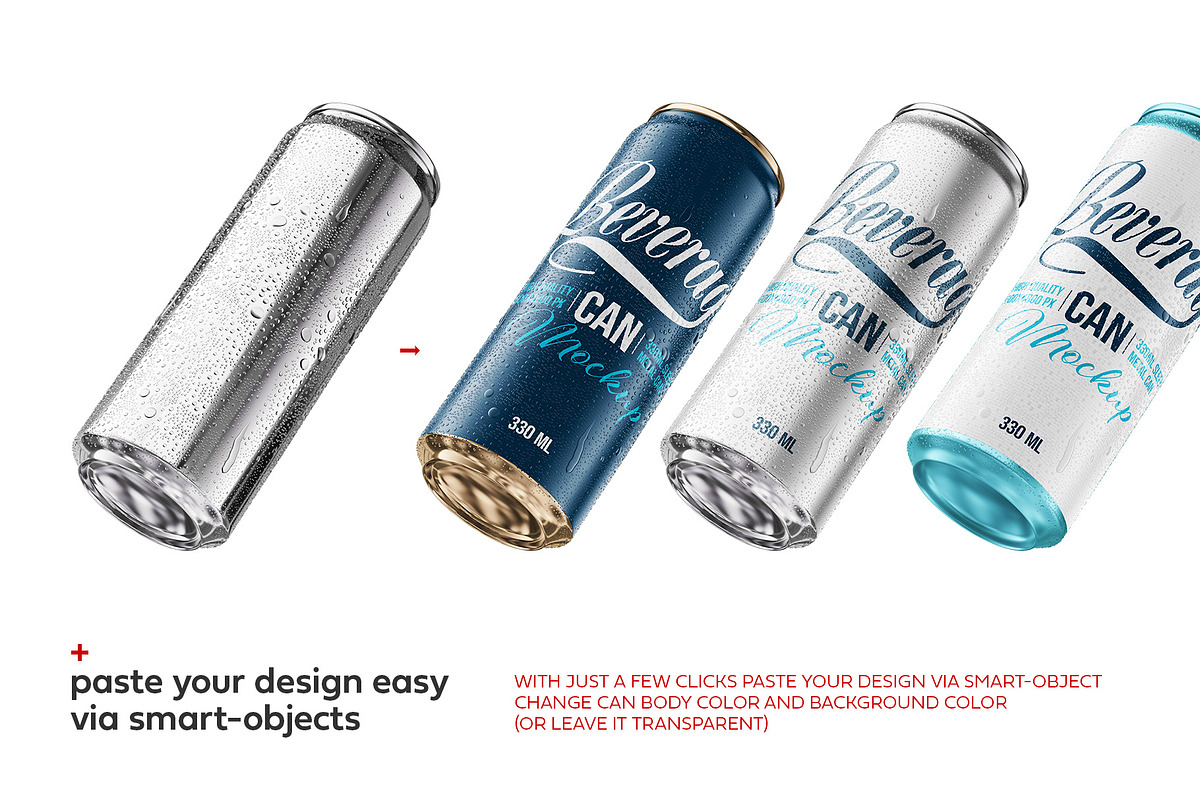 330ml Sleek Can Mockup | ANIMATED, a Packaging Mockup by AY Mock-Ups (Photo 2 of 15)