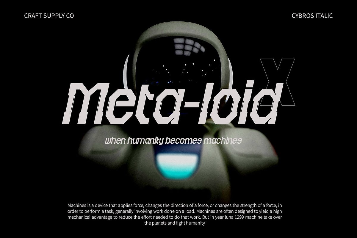 Cybros – Futuristic Typeface, a Sans Serif Font by Craft Supply Co. (Photo 7 of 8)