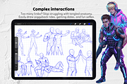 200+ BL Couple Poses Procreate Stamp, a Brush Add-On by Selentaori Studio (Thumbnail 8 of 11)