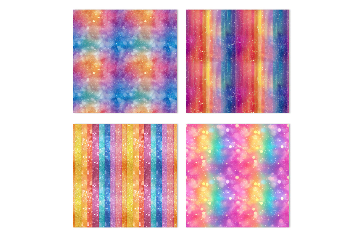 Rainbow Blur and Glitter Pattern Pap, a Pattern Graphic by Canvas Craft (Photo 3 of 3)