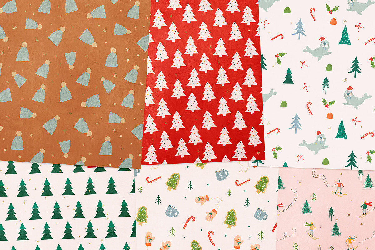 Holly Jolly Digital Papers, a Pattern Graphic by 7th Avenue Designs (Photo 3 of 4)