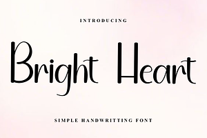Bright Heart, a Handwritten Font by InermediaSTUDIO