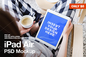 iPad Air PSD Mockup
