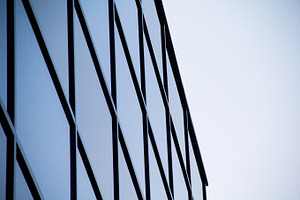 Modern blue wall stock photo containing wall and glass, an Architecture Photo by Liis's Photos