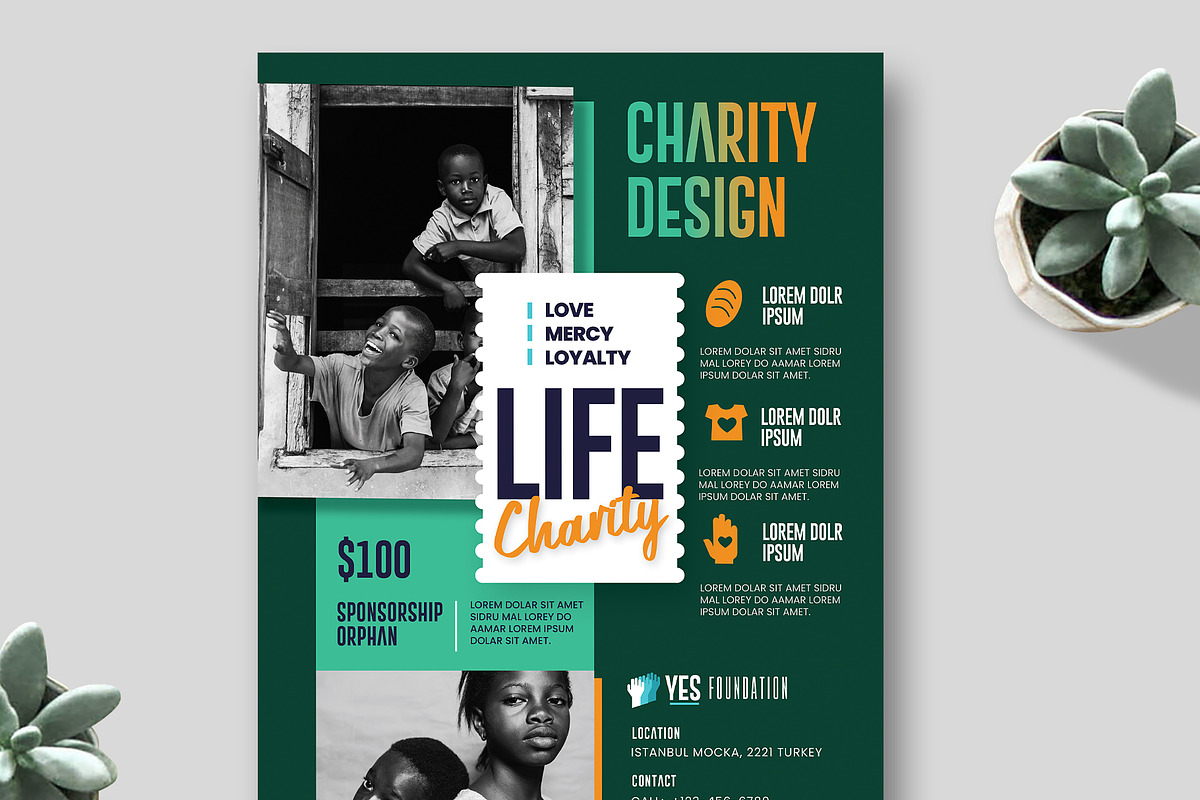 Charity Flyer Template, a Flyer Template by Satgur Graphic Design (Photo 3 of 5)