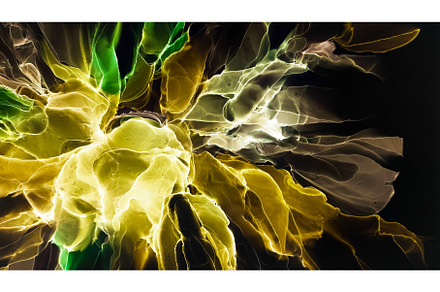 Fractal Watercolor. Yellow Geode, an Abstract Photo by Yummy art