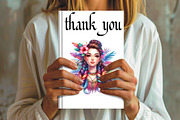 Vibrant rainbow hair girl tropical, an Illustration by CrexoraLab (Thumbnail 1 of 4)